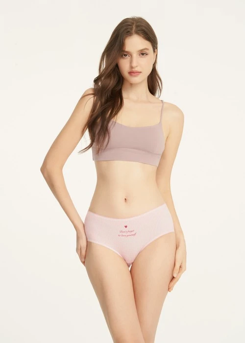 XXL Lover's Whisper．花邊高腰三角內褲(復古單寧藍-蛋糕)