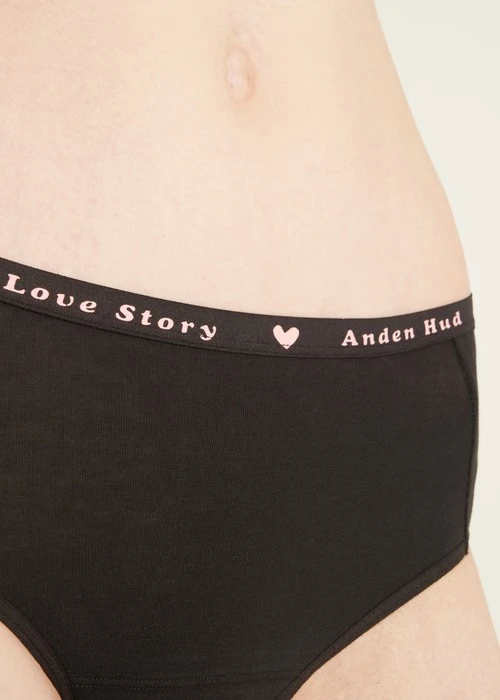 Sugar Crush．High Rise Cotton Period Brief Panty（Black）