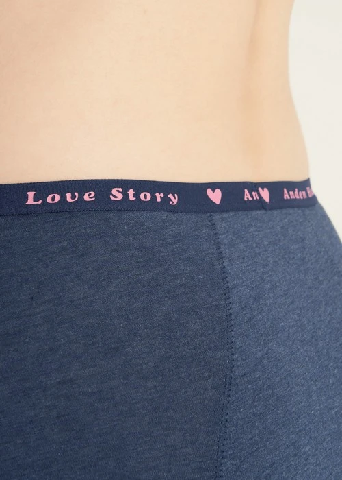 Sugar Crush．High Rise Cotton Period Brief Panty(Dark Hemp Blue)