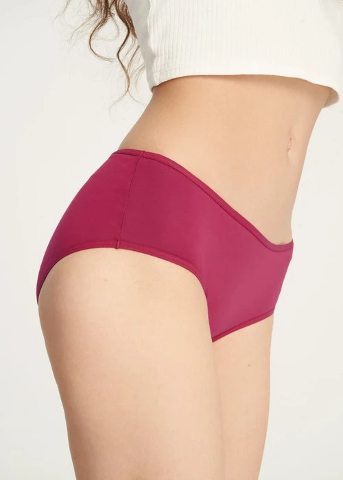 抗菌系列．細邊中腰三角內褲（熱戀紅）