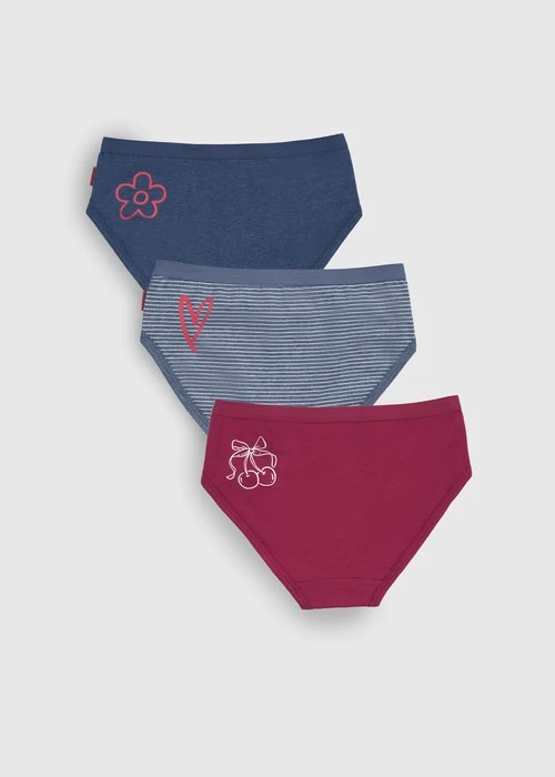 女童三入組_ 抗菌系列．緊帶三角內褲（可愛牛仔）