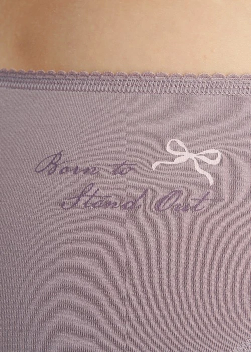 抗菌系列．花邊高腰三角內褲(藕紫-草寫出眾)