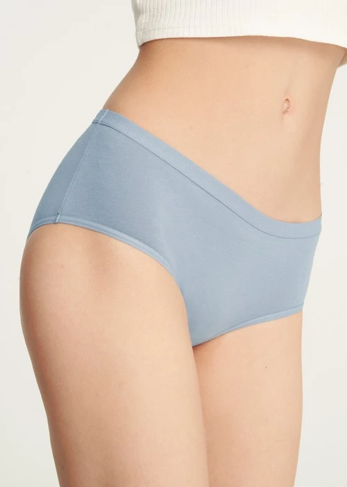 抗菌系列．緊帶高腰三角內褲(復古單寧藍)