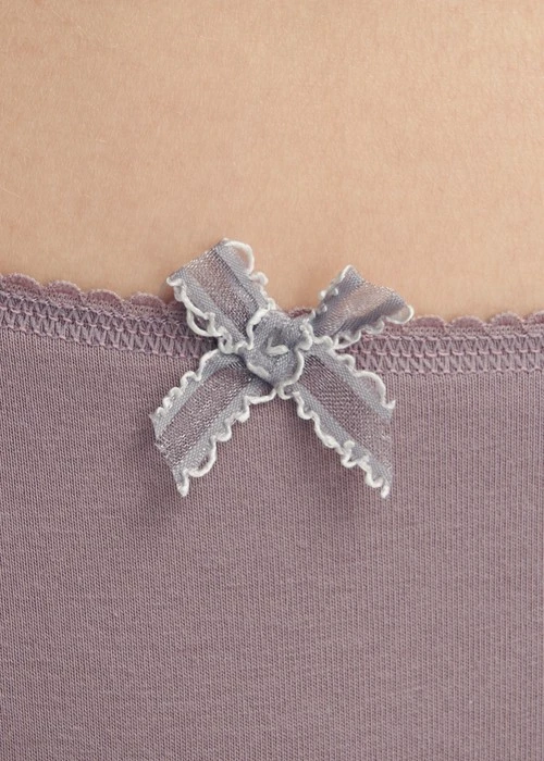 Rosé Heart．花邊中腰三角內褲(藕紫-草寫出眾)