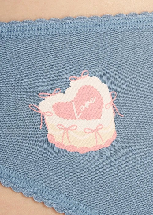 Rosé Heart．花邊中腰三角內褲(藕紫-草寫出眾)