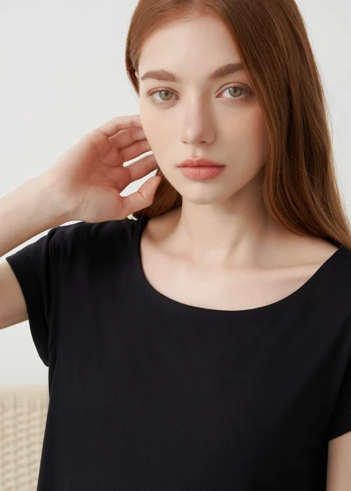 連身_Soft Clouds．蕾絲拼接居家短袖睡衣(沁水藍-愛自己)