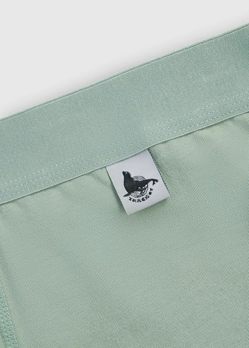 男款_Back to Track．短版變化平口內褲（灰霧綠-黑膠夾標）