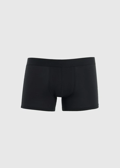 男款_Back to Track．短版腰帶平口內褲(深潛藍-黑膠夾標)