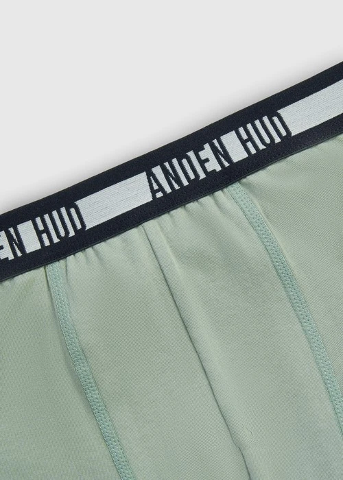 男款_Back to Track．短版變化平口內褲（灰霧綠-黑白緊帶）