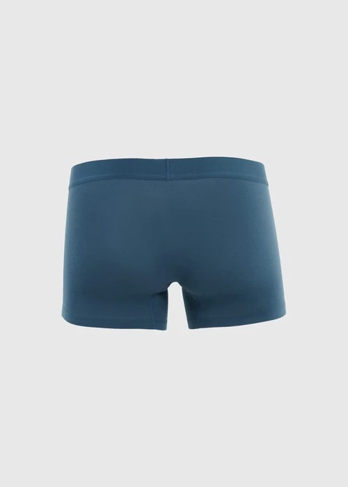 男款_Back to Track．短版腰帶平口內褲(深潛藍-黑膠夾標)