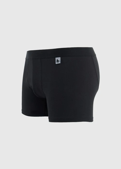 男款_Back to Track．長版腰帶平口內褲(深潛藍-黑膠夾標)