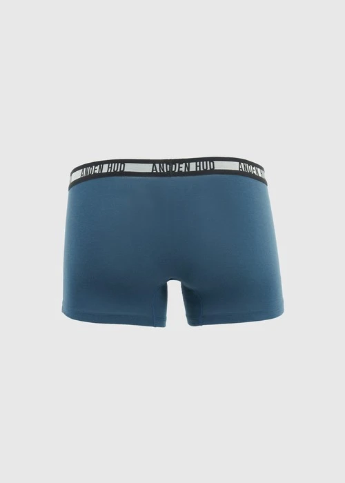 男款_Back to Track．短版腰帶平口內褲(深潛藍-黑膠夾標)