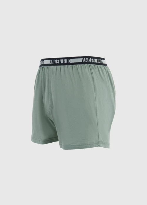 男款_Back to Track．不開襟純棉寬鬆四角內褲(深潛藍-黑白緊帶)