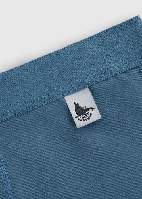 男款_Back to Track．短版腰帶平口內褲（深潛藍-黑膠夾標）