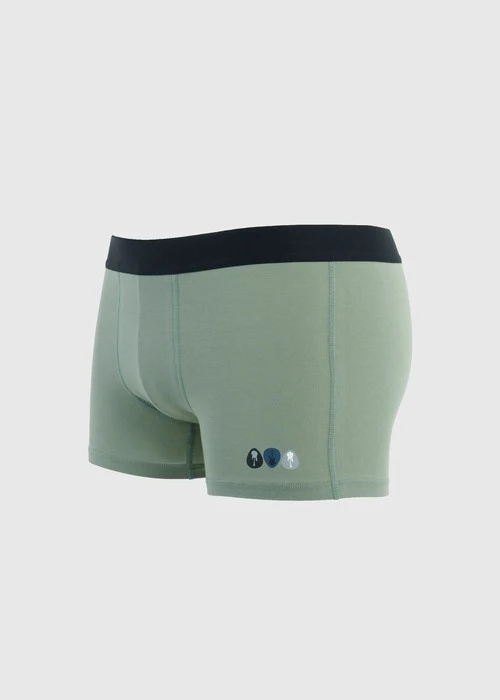 男款_Back to Track．短版腰帶平口內褲(深潛藍-黑膠夾標)