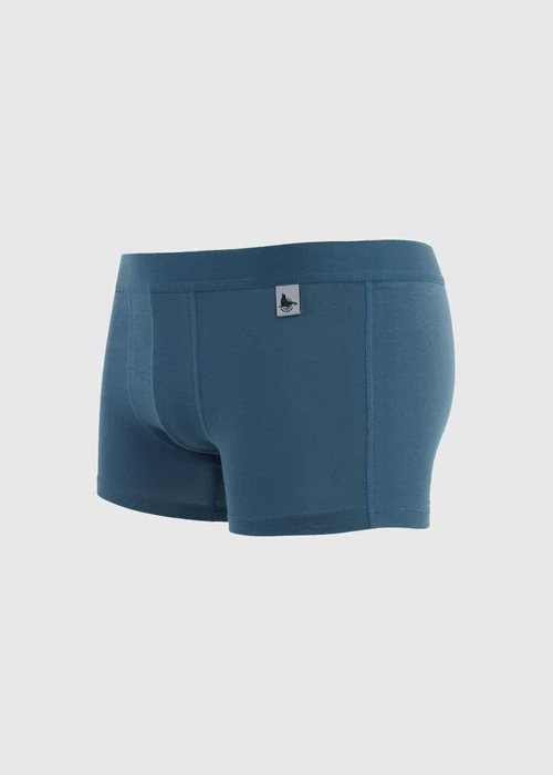 男款_Back to Track．短版腰帶平口內褲(深潛藍-黑膠夾標)