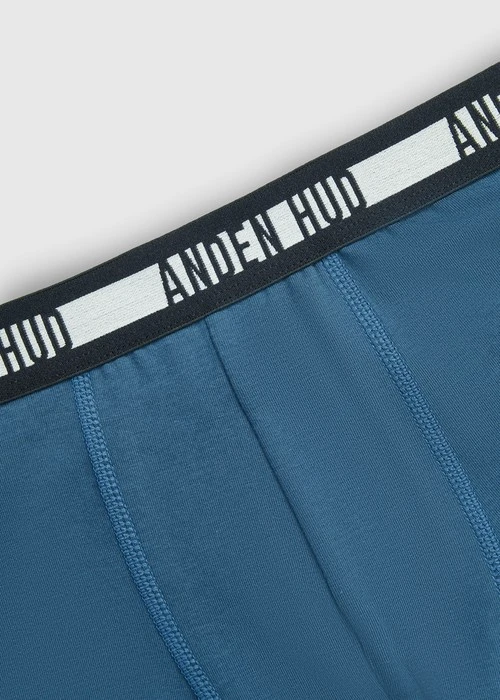 男款_Back to Track．短版變化平口內褲（深潛藍-黑白緊帶）