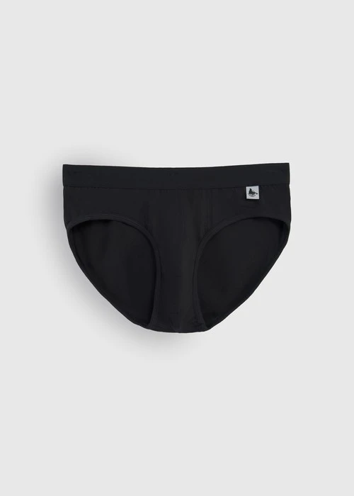 男款_Back to Track．腰帶三角內褲（黑-黑膠夾標）