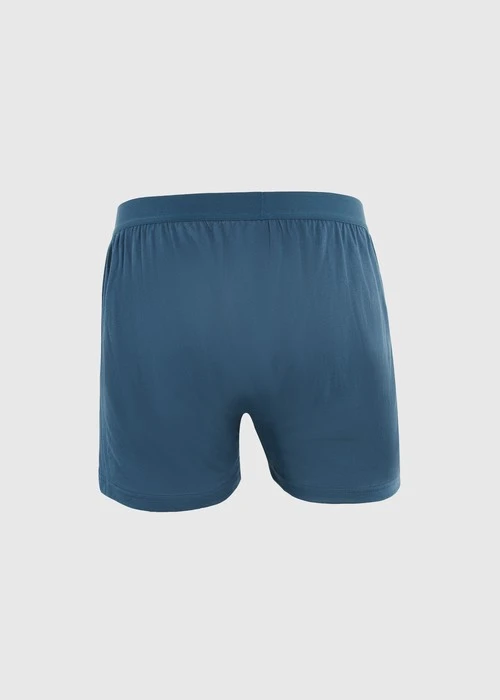 男款_Back to Track．純棉寬鬆四角內褲(深潛藍)