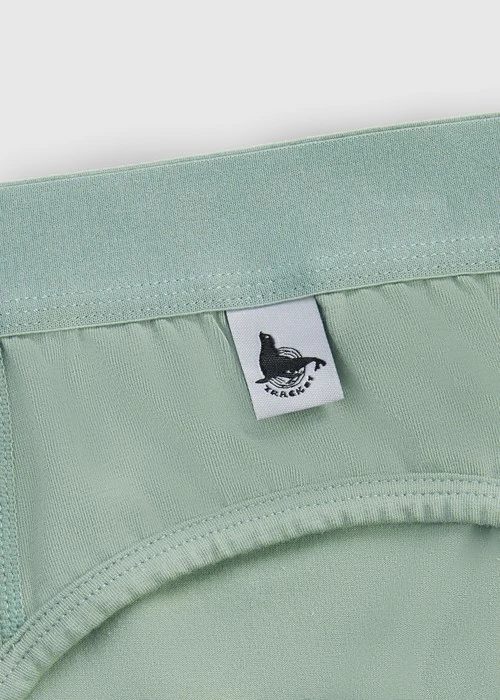 男款_Back to Track．腰帶三角內褲(灰霧綠-黑膠夾標)