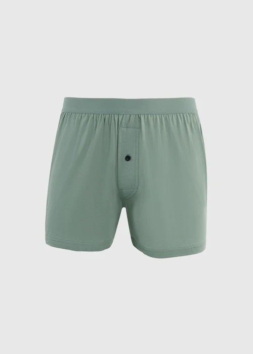 男款_Back to Track．純棉寬鬆四角內褲(深潛藍)