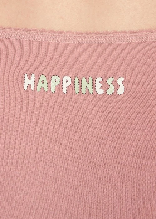 XXL 大人未滿．花邊高腰三角內褲（豆紅-開心）