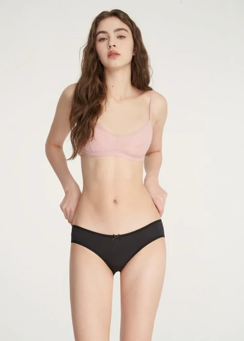 Forever Young．花邊低腰三角內褲(丁香灰紫-彩虹)