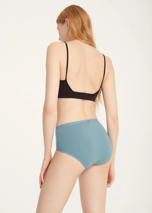 經典純色．高腰三角內褲(薰粉紫)