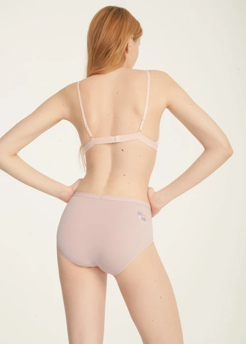 大人未滿．高腰三角內褲(罌栗粉-拼圖)