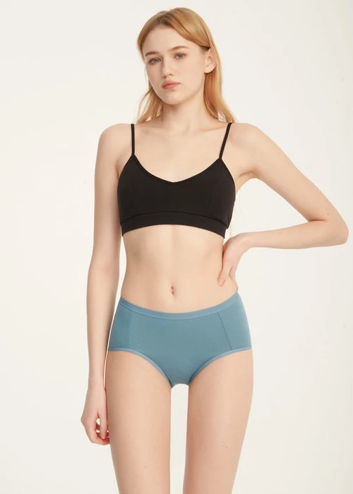 大人未滿．高腰三角內褲(罌栗粉-拼圖)