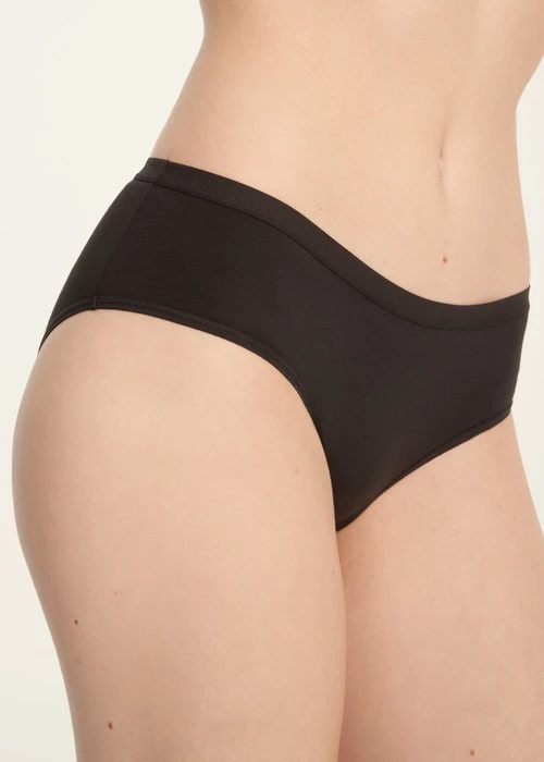 經典純色．緊帶中腰三角內褲(薰粉紫)