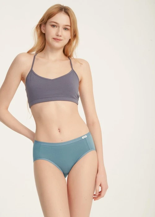 經典純色．中腰三角內褲(罌栗粉)