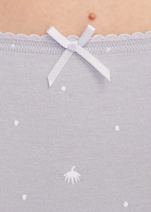 XXL 大人未滿．花邊高腰三角內褲（芋香紫-蒲公英）