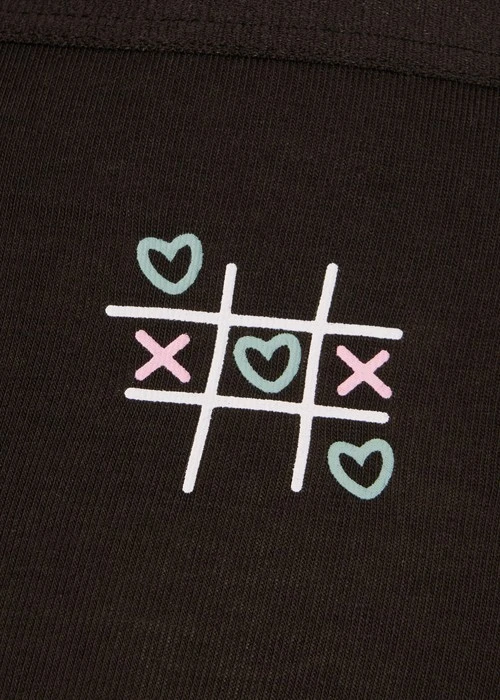 XXL 大人未滿．高腰三角內褲（黑-圈圈叉叉）