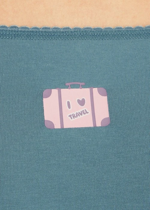 Forever Young．花邊中腰三角內褲（海霧藍-旅行）