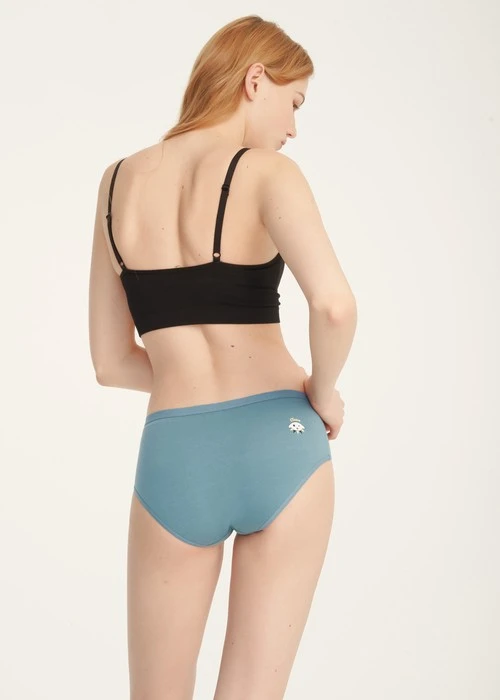 大人未滿．緊帶高腰三角內褲(丁香灰紫-小睡)