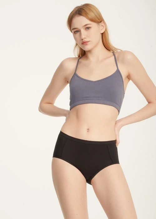 大人未滿．高腰三角內褲(罌栗粉-拼圖)