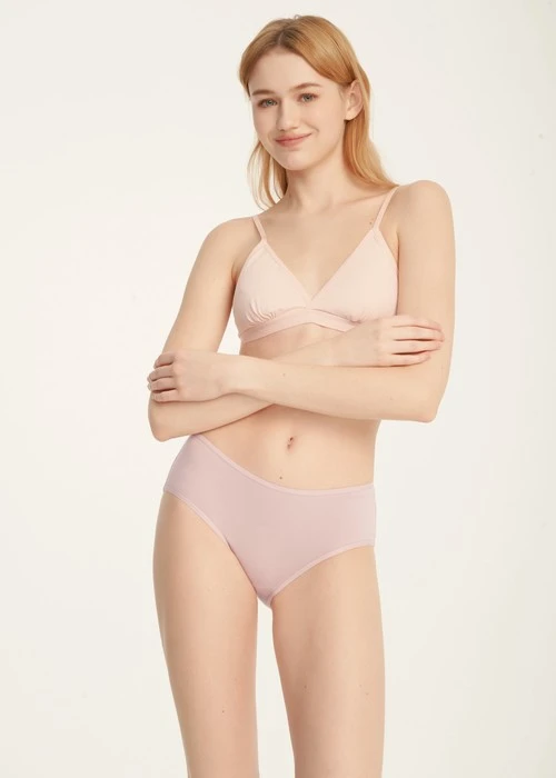 Forever Young．細邊中腰三角內褲(罌栗粉-不想工作)