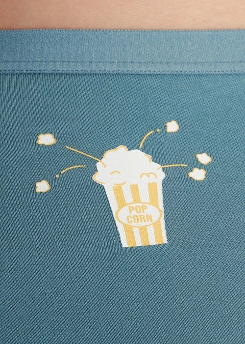 四分暖．中腰生理褲(米白-格子小千鳥)