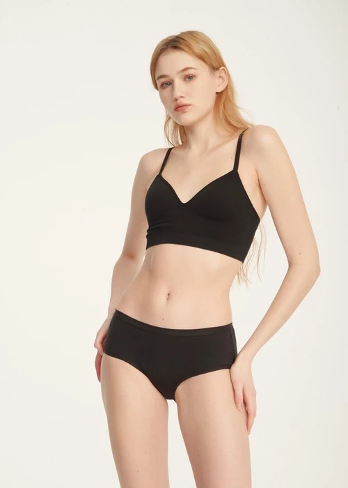 大人未滿．緊帶高腰三角內褲(丁香灰紫-小睡)