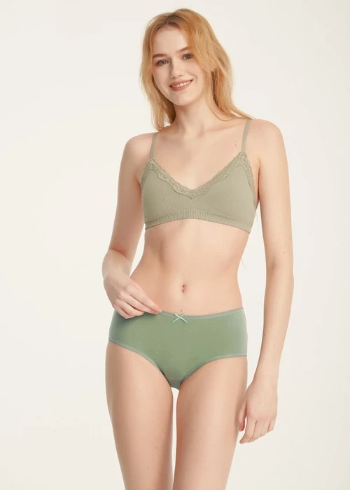 大人未滿．花邊高腰三角內褲(罌栗粉-不要打給我)