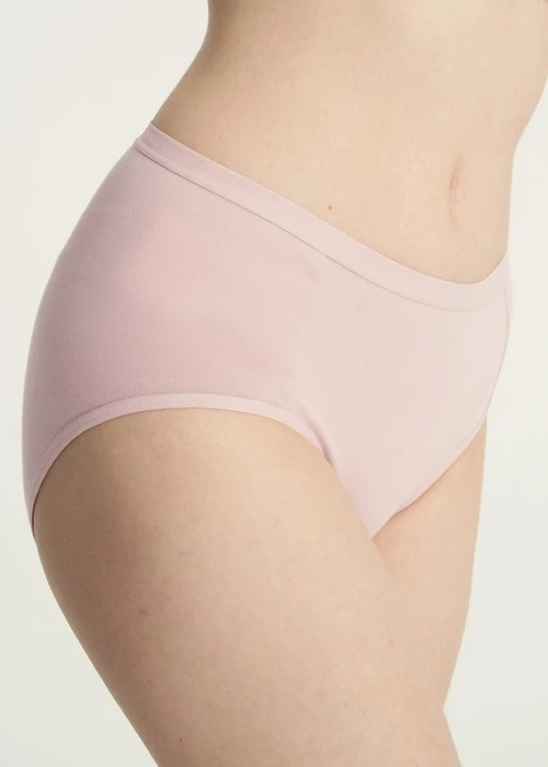 XXL 抗菌系列．高腰三角內褲(罌栗粉)