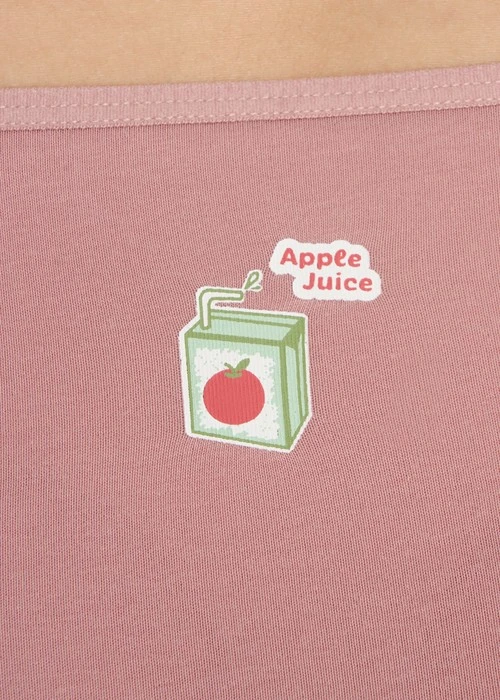 抗菌系列．細邊中腰三角內褲（豆紅-蘋果汁）