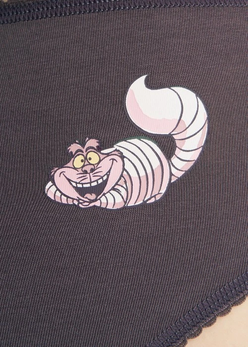 愛麗絲系列．花邊中腰三角內褲（石英紫-俏皮柴郡貓）