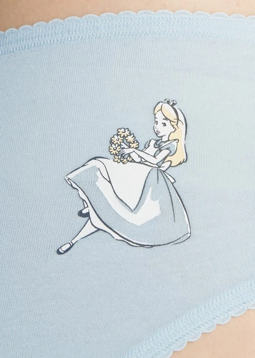 愛麗絲系列．花邊中腰三角內褲（夢幻藍-採花愛麗絲）