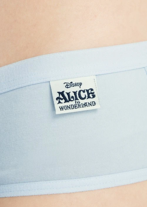 XXL 愛麗絲系列．緊帶中腰三角內褲(石英紫-白兔剪影)