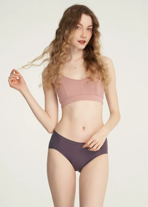 愛麗絲系列．中腰生理褲(石英紫-搞怪柴郡貓)