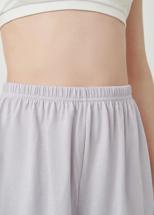 下身_Soft Clouds．吸濕排汗緊帶居家短褲(風暴灰-刺繡明天更好)