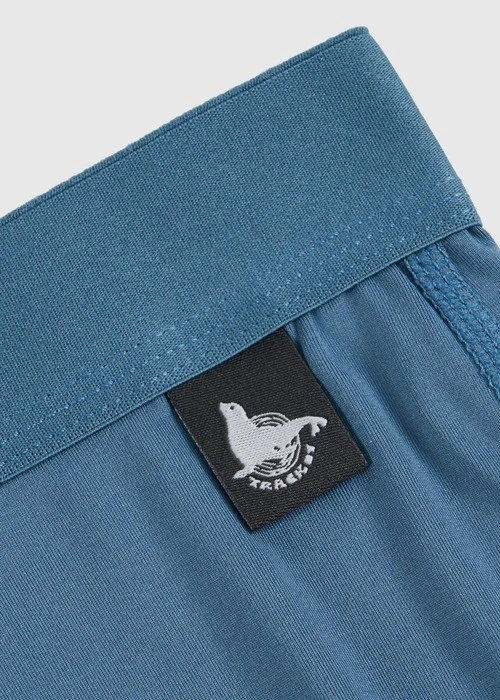 男款_吸濕排汗機能系列．短版腰帶平口內褲（深潛藍-海狗夾標）