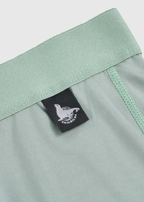 男款_吸濕排汗機能系列．短版腰帶平口內褲（灰霧綠-海狗夾標）